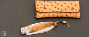 Couteau " Bohémien " par Tony Ruot - Ivoire de mammouth et lame en RWL34