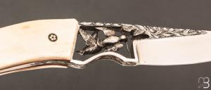 Coffret de 2 couteaux droits " Bécasses"  par Charles Roulin