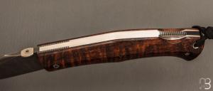   Couteau " BAD ASS " custom par Raphaël Durand - Koa et lame damas de Samuel Lurquin