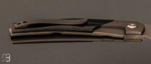  Couteau " Bolsterlock  "  custom par Guy Poggetti - Titane et Micarta, lame Elmax