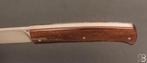 Couteau  " Drop " slipjoint  custom par Raphaël Durand - Os de girafe et RWL34