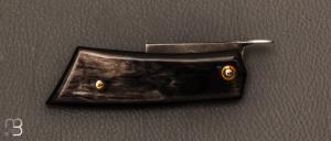 Couteau " Eustache " piémontais par Geoffroy Gautier - Corne noire