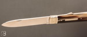 Couteau " Gros cul " par Adrien Vautrin - Corne blonde et 14c28N