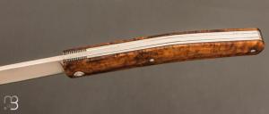  Couteau "Harpo" custom par Anthony Brochier - Loupe de buis et lame en RWL34