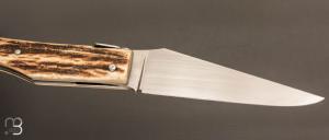   Couteau " Laguiole " custom par Nicolas Couderc - Bois de cerf et RWL34