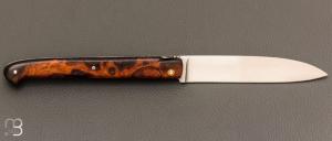  Couteau " Laguiole droit 13 cm " fait main par Jérôme Latreille - Ironwood et 14c28N