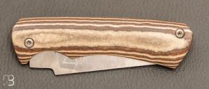 Couteau " Le 05 " par MTBlades Benjamin Thuillier - Paperstone et lame en 14C28