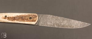 Couteau " Le Passager " de Pierre Thomas - Atelier Odae - Bois de cerf
