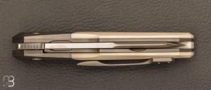   Couteau " Liner lock " custom par Samuel Jugieau - Elforyn et lame en RWL34