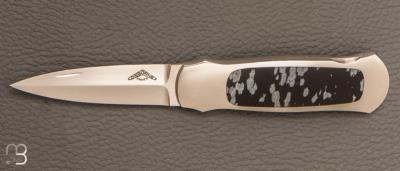   Couteau " Lock-Back 023 " custom  par Warren Osborne - Pierre de Lune