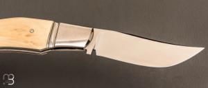   Couteau " Lock-Back  " par Honoré Vilain - Ivoire de mammouth et RWL34