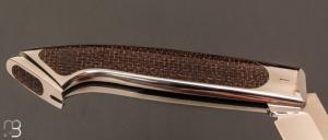   Couteau " Lock - Back " par Julien et Charles Bennica - Micarta et RWL-34