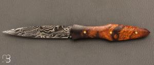   Couteau "Magna Pinna" fait main par Laraud Blade  - Bois de fer et damas torsadé