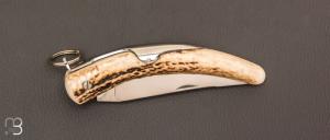  Couteau " Cornillon 12 cm " bois de cerf par J. Mongin
