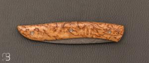 Couteau " le Névé " par Tim Bernard - Bouleau de Norvège et lame 14C28