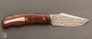   Couteau " New Hardy " par Rémi Lavialle - Gidgee et lame damas de Philippe Ricard