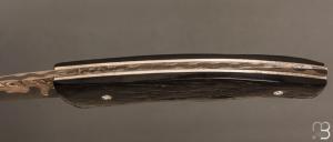   Couteau " Pièce unique " par Alain & Joris Chomilier - Damas carbone de Baker Forge et Corne de Gnou