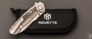 Couteau " RT-Kestrel-RTPO-C " par Remette RT - Titane et lame en S45Vn