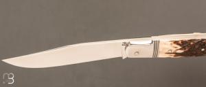 Couteau " Rumilly " custom de Jérôme Bellon - Bois de cerf et RWL34