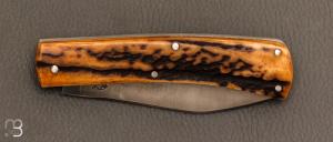    Couteau "Scagel" par Pierre Henri Monnet - Bois de cerf et acier 90McV8