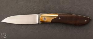    Couteau  "  Scylla " par Stphane Espi - Micarta et lame en RWL-34