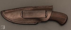   Couteau Semi intégral custom fixe de Israel Nascher  - Brazilian Rosewood et damas