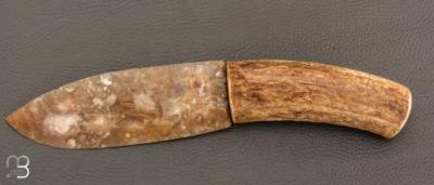 Couteau "Silex et bois de cerf" par Kévin Chartier