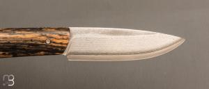  Couteau  " St Niz " piémontais de poche de Sylvain Petit - Les Couteaux du Mitou - Ebène royal