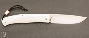    Couteau " Thiers" custom par Raphaël Durand - G10 blanc et RWL34