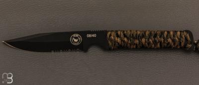  Couteau W TECH 4 Édition Limitée 20 ans Wildsteer - Paracorde et lame noire