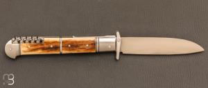  Couteau " Yssingeaux 2 pièces avec garde à bascule et palanquille  " par Romain Alvarez - Mammouth et RWL34