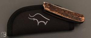   Couteau custom par Guy Poggetti - bois de cerf et lame en C130