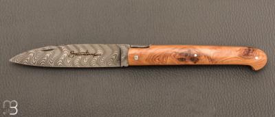 Couteau " le  Sauveterre " régional pliant - Genévrier et damas