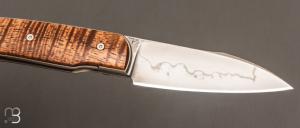   Couteau " liner lock " custom de David Lespect - Koa et C105