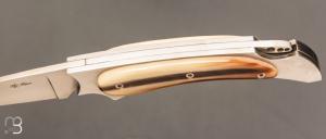   Couteau pliant " Lock-back " Maison des Couteliers  - Corne blonde