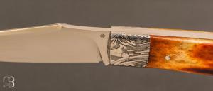  Couteau " Slack " custom par Raphaël Durand - Cerf sambar et damas H. Viallon