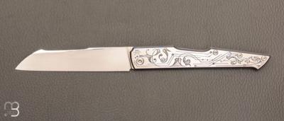  Couteau " Slipjoint "  custom par Philippe Jourget - Titane et RWL34
