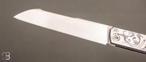   Couteau " Slipjoint "  custom par Philippe Jourget - Titane et RWL34