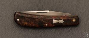  Couteau " custom slipjoint "  par Don Hanson III - Rag Micarta WW2 et lame en W2