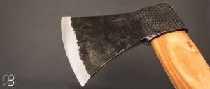  Hache Style « forestière » par Frederic Maschio - Rape / Tranchant C70  et manche en frêne
