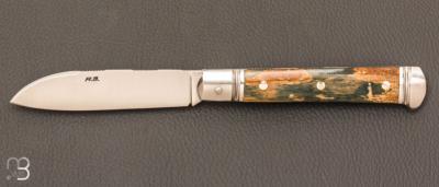  Couteau " Issoire "  de Robert Beillonnet - ivoire de mammouth et RWL-34