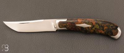  Couteau " Mini-Mix " pliant artisanal de Cyril Kalisz - Rag Micarta et RWL34