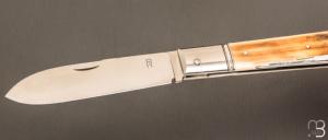   Couteau  "  Pradel 3 pièces " par Romain Alvarez - RWL34 et ivoire de mammouth