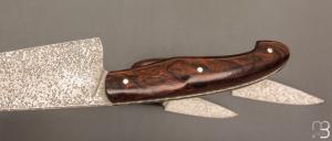    Set de 3 couteaux de cuisine custom de Pierre Thomas - Atelier Odae - Loupe de bois de fer et N690