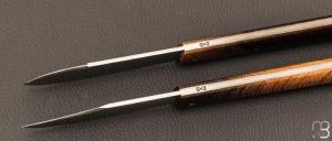 Set " Canif Sheffield " pliant fait main par Bastien Toubhans - Wengé et RWL34