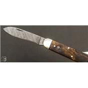 Couteau Böker Sollingen - Hunters Knife Mono Damascus Curly Birch Braun