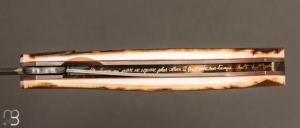    Couteau 1515 collection " Primitif " par Manu Laplace - Ivoire de mammouth et lame damas