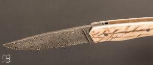 Couteau " 1820 damas " - 200 ans Maison Berthier - Mammouth et Damasteel