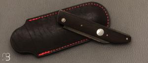    Couteau " Balthazard " de collection par Benjamin Mittay - Ebène et lame en 80crv2