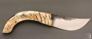 Couteau " Berger à cran plat " pliant par José Viale - Corne de bélier